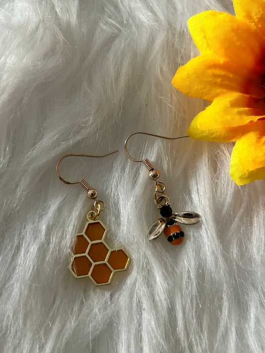 Bumble bee earrings