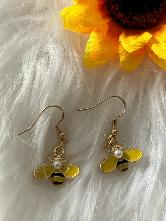 Bumble bee earrings